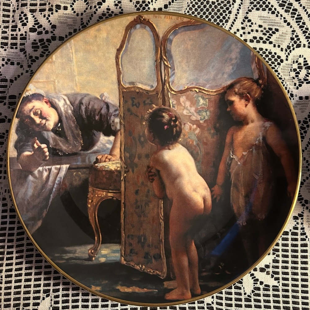 ✨Vintage 1981 Canadian Collector Plate: Paul Peel's "Before the Bath" ✨10.5” Big